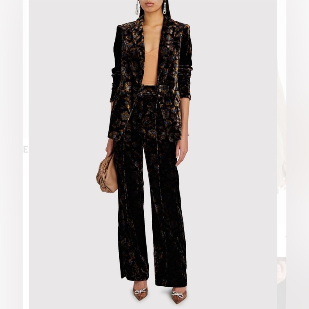 Veronica Beard Long and Lean Dickey Jacket Black Velvet - Size 0